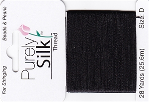 Purely Silk Beading Thread - Size FF - Black