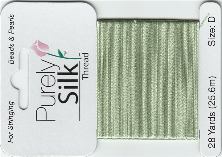 Purely Silk Beading Thread - Size FF - Medium Green