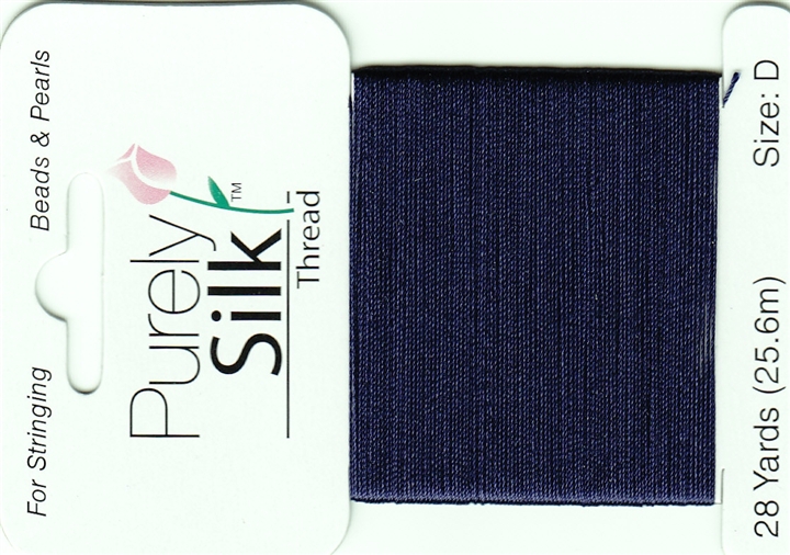 Purely Silk Beading Thread - Size FF - Navy Blue