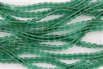 CzechMates 6mm Tiles Czech Glass Beads - Emerald Transparent T18