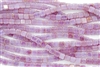 CzechMates 6mm Tiles Czech Glass Beads - Milky Alexandrite Pink Topaz Luster T49