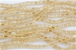 CzechMates 6mm Tiles Czech Glass Beads - Transparent Champagne Luster T53