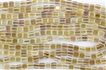 CzechMates 6mm Tiles Czech Glass Beads - Crystal Twilight T58