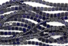CzechMates 6mm Tiles Czech Glass Beads - Cobalt Picasso T64