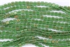 CzechMates 6mm Tiles Czech Glass Beads - Emerald Green Gold Marbled T79