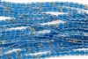 CzechMates 6mm Tiles Czech Glass Beads - Capri Blue Gold Marbled T82