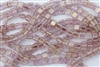CzechMates 6mm Tiles Czech Glass Beads - Transparent Pink Topaz Luster T87
