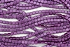 CzechMates 6mm Tiles Czech Glass Beads - Purple Velvet Pearl Coat T168