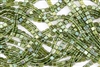 CzechMates 6mm Tiles Czech Glass Beads - Prairie Green Celsian T169