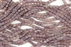 CzechMates 6mm Tiles Czech Glass Beads - Milky Pink Moon Dust T170