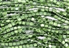 CzechMates 6mm Tiles Czech Glass Beads - Mirror Fern Green T183