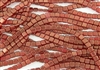 CzechMates 6mm Tiles Czech Glass Beads - Cardinal Red Halo T200