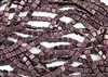 CzechMates 6mm Tiles Czech Glass Beads - Pink Olive Polychrome T215