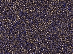 Toho AIKO Cylinder Beads - Blue 24K Gilded Marbled #1701