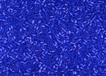 #0 Bugle 2mm Japanese Toho Glass Beads - Medium Cobalt Blue Transparent #8B