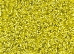 #0 Bugle 2mm Japanese Toho Glass Beads - Yellow / Lemon Silver Lined #32