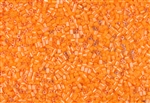 #0 Bugle 2mm Japanese Toho Glass Beads - Orange Cream Lined Crystal #984