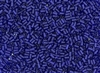 #1 Bugle 3mm Japanese Toho Glass Beads - Dark Cobalt Blue Transparent Matte #8DF