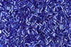 #1 Bugle 3mm Japanese Toho Glass Beads - Sapphire Silver Lined #35