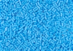 #1 Bugle 3mm Japanese Toho Glass Beads - Blue Aqua Opaque #43