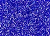 #1 Bugle 3mm Japanese Toho Glass Beads - Dark Sapphire Transparent Rainbow #87