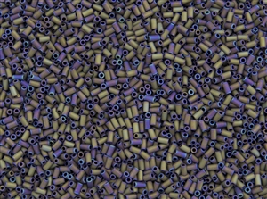 #1 Bugle 3mm Japanese Toho Glass Beads - Purple Iris Metallic Matte #615