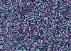 #1 Bugle 3mm Japanese Toho Glass Beads - Blue Iris Metallic Matte #705