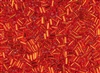 #1.5 Bugle 4.5mm Japanese Toho Glass Beads - Light Siam Ruby Red Silver Lined #25