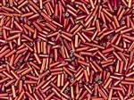 #2 Bugle 6mm Japanese Toho Glass Beads - Ruby Red Silver Lined #25C