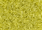 #2 Bugle 6mm Japanese Toho Glass Beads - Yellow / Lemon Silver Lined #32