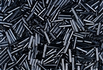 #3 Bugle 9mm Japanese Toho Glass Beads - Hematite Metallic #81