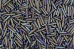 #3 Bugle 9mm Japanese Toho Glass Beads - Brown Iris Metallic Matte #614