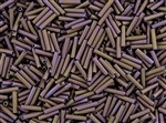 #3 Bugle 9mm Japanese Toho Glass Beads - Plum Iris Metallic Matte #703