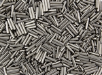 #3 Bugle 9mm Japanese Toho Glass Beads - Nickel Plated Silver Metallic #711