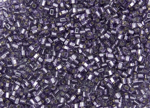 2mm Japanese Toho Cube Beads - Amethyst Silver Lined #39