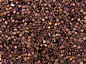 2mm Japanese Toho Cube Beads - Burnished Red Bronze Metallic #224