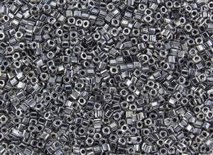 2mm Japanese Toho Cube Beads - Black Lined Crystal #344