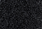2mm Japanese Toho Cube Beads - Opaque Jet Black Matte #610