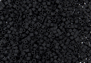 2mm Japanese Toho Cube Beads - Opaque Jet Black Matte #610