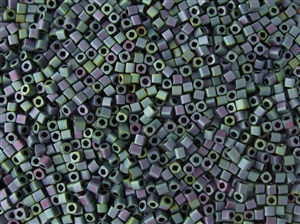 2mm Japanese Toho Cube Beads - Teal Iris Metallic Matte #706