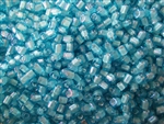 2mm Japanese Toho Cube Beads - White Lined Aqua #930