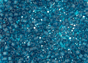 3mm Japanese Toho Cube Beads - Frosted Teal / Blue Zircon #7BDF