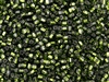 3mm Japanese Toho Cube Beads - Olivine Silver Lined #37