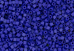 3mm Japanese Toho Cube Beads - Royal Blue Opaque Matte #48F