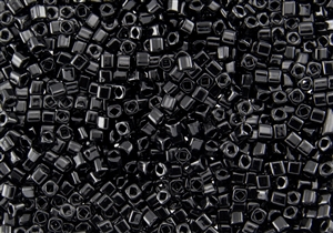 3mm Japanese Toho Cube Beads - Jet Black Opaque #49