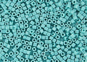 3mm Japanese Toho Cube Beads - Turquoise Opaque #55