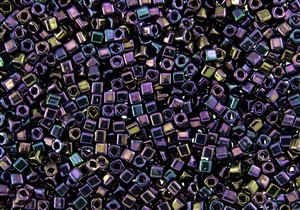 3mm Japanese Toho Cube Beads - Purple Iris Metallic #85