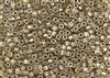 3mm Japanese Toho Cube Beads - Bronze Lined Crystal #989