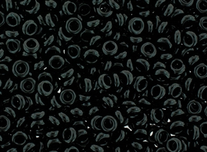 6/0 Demi Round Toho Japanese Seed Beads - Jet Black Opaque #49