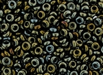 6/0 Demi Round Toho Japanese Seed Beads - Olive Brown Iris Metallic #83